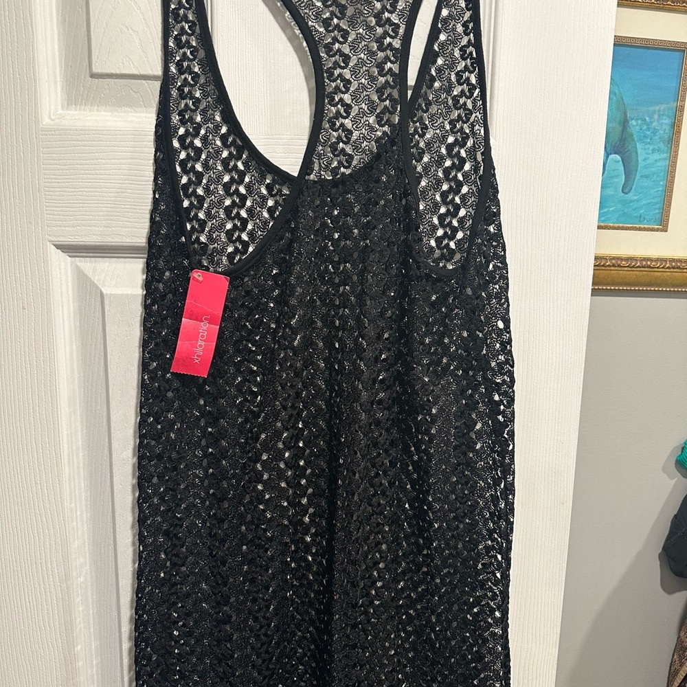 Black mesh racerback swim cover up - Picture 5 of 5